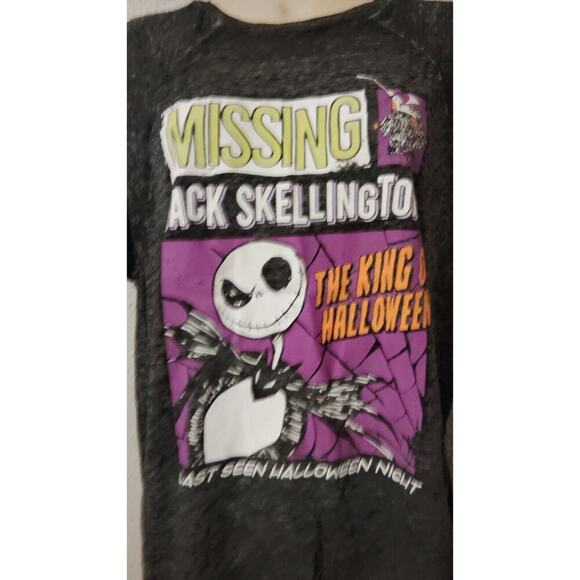 Disney Women's Jack skeleton Medium Nightmare Before Christmas Soft T-Shirt - Picture 2 of 6